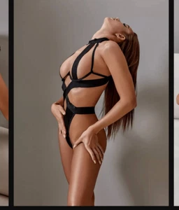 NWOT Black Lace & Lush Micha Bodysuit $70 sz S - Picture 1 of 4