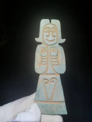 Chinese bone sculpture human figure pattern dynasty bone statue ornament - Image 1 of 4