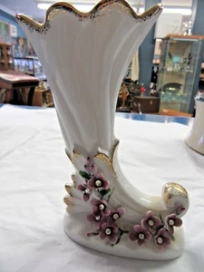 VTG LEFTON HAND PAINTED, NUMBERED PINK/GOLD TINY VASE/PITCHER RHINESTONE FLOWERS - Bild 1 von 11