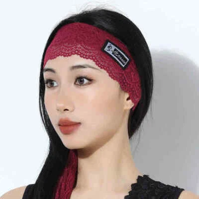 1x Diademas Anchas de Baile Envoltura para la Cabeza Floral Crochet Encaje Banda para el Cabello Prendas para la Cabeza Foto 1 de 4