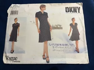 Vogue 1573 DKNY Pattern 3 Dresses & Slip, Sheer + Layered Sz 14-16-18 UNCUT RARE - Picture 1 of 8