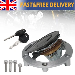 Fuel Gas Tank Cap w/Keys For Yamaha FZ1 FZ6 FZ8 N S YZF R1 R6 XJR1300 FJR1300 UK - Picture 1 of 11