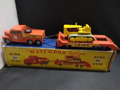 P669-MATCHBOX KING SIZE K-8-A PRIME MOVER,TRAILER  AND CATERPILLAR TRACTOR BOXED - Image 1 of 4