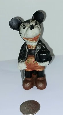 Disney редкая Микки в смокинге неглазурованная красивая фигурка 1930-е без проблем очень хорошая  - Изображение 1 из 4