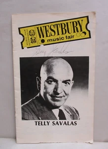 Vintage 1976 Westbury Music Fair Program Telly Savalas Signed Autographed - Picture 1 of 12