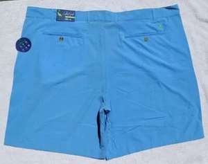 NWT TAILOR BYRD Mens Light Blue Golf Performance Shorts SPF 30 Sz 52x9 (Tag 48) - Picture 1 of 11