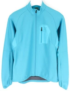 HAGLOFS Blast Jacket Women's SMALL Full Zip Windproof Thumb Holes Thin Blue - Picture 1 of 14