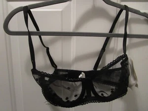 SIMONE PERELE PARTY DOT HALF CUP BRA IN BLACK SIZE 32D NEW - Picture 1 of 3