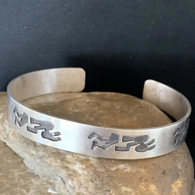 KokoPelli Navajo Sterling Silver Cuff Bracelet 12826 - Image 1 of 4