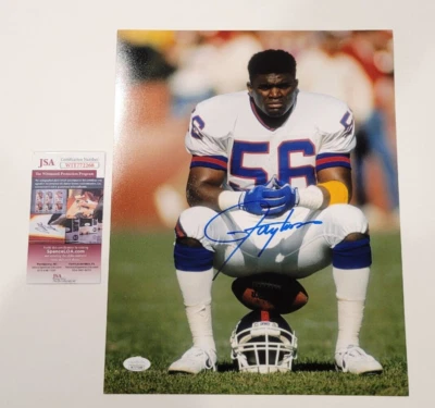 LAWRENCE TAYLOR Signed 11x14 Photo-HALL OF FAME-NEW YORK GIANTS-JSA Certified - Image 1 of 4