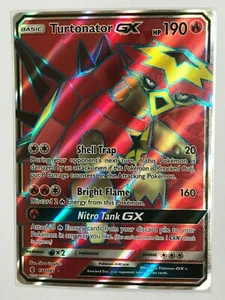 Turtonator GX FULL ART ULTRA RARE 131/145 SM Guardians Rising Pokemon HOLO NM - Picture 1 of 4