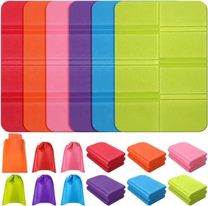 6 Pcs Camping Cushion Hiking Seat Pad Small Foldable Waterproof Foam Mat with St - Picture 1 of 7