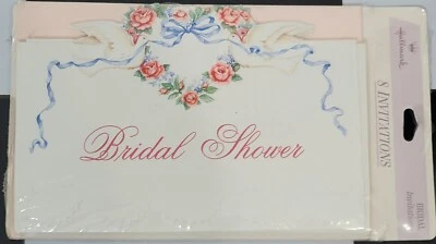 De colección Nuevo en Paquete Nuevo de Lote Antiguo Sello Paloma Pájaros Novia Ducha Invitaciones 6 Paquetes ~ 48 Total Foto 1 de 4