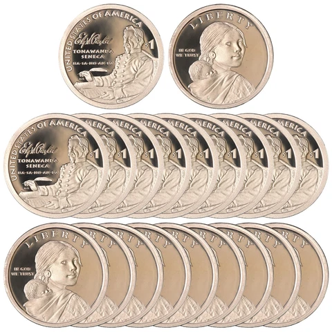2022 S Native American Sacagawea Dollar Gem Deep Cameo Proof Roll 20 Coins Cover