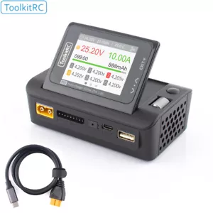 ToolkitRC M9 600W USB Fast Charing DC Smart Charger Adjustable Screen Angle - Picture 1 of 9