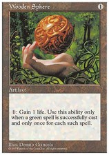 Wooden Sphere x4 FINE PLAYED 5th Edition MTG Magic Cards Artifact