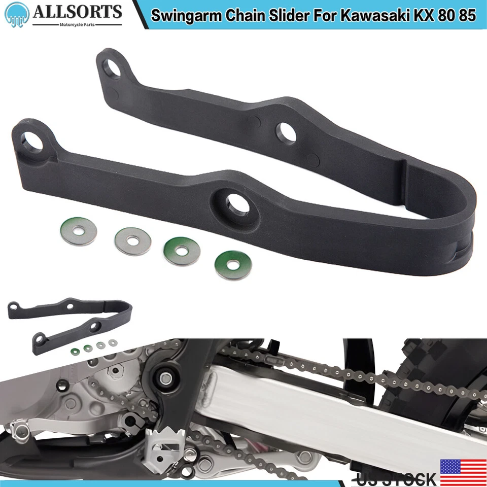 Swingarm Chain Slider Fits Kawasaki KX85 KX80 KX100 KX112 1991-2025 Motorcycle - Imagem 1 de 4