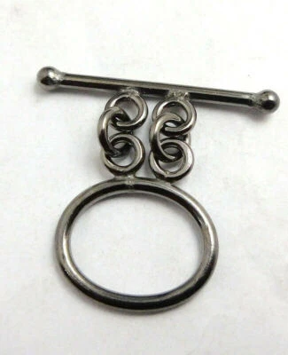 JUEGO DE 6 BRAZALETES CHAPADOS EN ORO NEGRO DE 2 HEBRAS BROCHE PALANCA 18X28MM FABRICACIÓN Foto 1 de 3