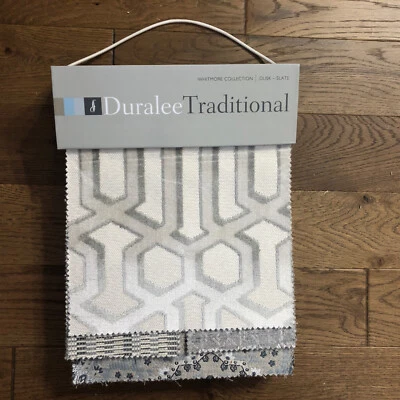 Duralee Traditional Whitmore Collection Fabric Sample Book Dusk-Slate #3228 - Image 1 of 4