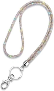 SAVORI Cordino Chiave per Donna, Cordino Strass Bling Porta Carte d'identità Collo Carino - Foto 1 di 5