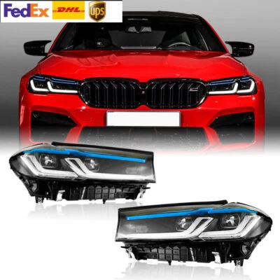 Faros LED para BMW Serie 5 G30 G31 2017-2020 530i xenón modificado HID IZQUIERDA+DERECHA Foto 1 de 3