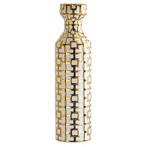 White with Golden Vase for Modern Home Decoration, 24.4 inch Tall Floor Vases... - Picture 1 of 7
