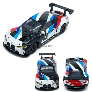 1/64 BMW M4 GT3 Model Car Diecast Toy Vehicle Toys for Boys Kids Black-White - Picture 1 of 10