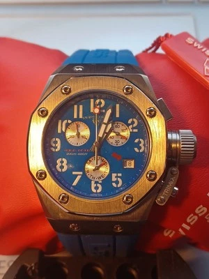 swiss legend mens/womens chrono watch - new with tags - original box-new battery - Image 1 of 4