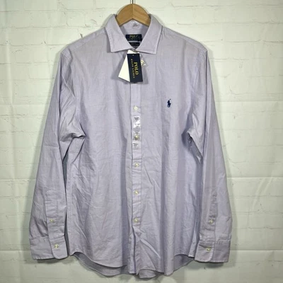 Camisa Polo Ralph Lauren Calce Ajustado Para Hombre Talla Grande Púrpura Abotonada Elastizada Nueva Con Etiquetas Foto 1 de 4