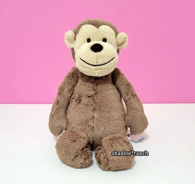 Jellycat ORIGINAL BASHFUL MONKEY - Mediano 12" - Auténtico - Totalmente Nuevo con Etiquetas Foto 1 de 4