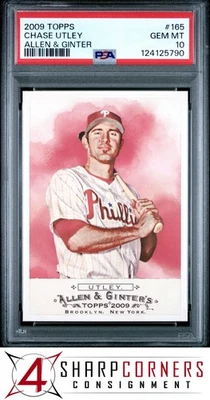 2009 TOPPS ALLEN & GINTER #165 CHASE UTLEY PHILLIES  PSA 10 - Image 1 of 3
