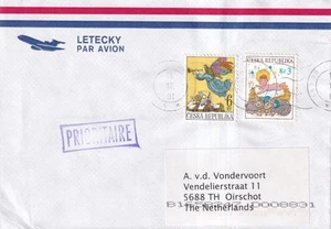 SA39k Czechia Turnov 2001 Christmas to Netherlands, Oirschot, cover - Picture 1 of 2