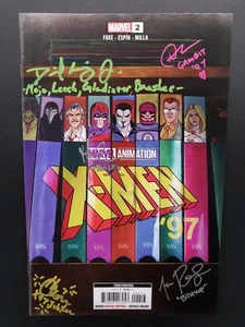 X-Men '97 Animated #2 VHS Kassettenvariante 5x Synchronsprecher Cast signiert Marvel Comic  - Bild 1 von 21