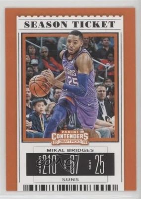 2019-20 Panini Contenders Draft Picks Season Ticket Variation Mikal Bridges #42 - Image 1 of 2