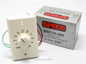 Speco WAT-25-8W / Speaker Line Attenuator - Lautstärkeregler / Weiß - Bild 1 von 5