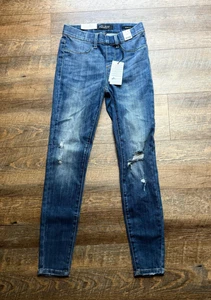Judy Blue Jeans Womens 1/25 Distressed Skinny Fit Pull On Mid Rise NWT - Picture 1 of 13