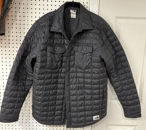 Mens THE NORTH FACE SHACKET - Heathered Gray white checkered THERMOBALL - Picture 1 of 13
