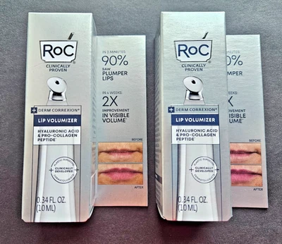 2 PACK RoC DERM CORREXION LIP VOLUMIZER Ácido Hialurónico, Labios Rellenados, CAJA NUEVA Foto 1 de 4
