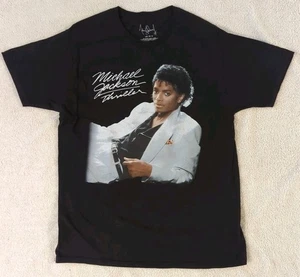Michael Jackson Herren Thriller White Suit T-Shirt Schwarz LARGE - Bild 1 von 4