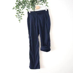 Ivivva by Lululemon Girls' Navy Blue Roll Tab Straight Leg Pants Size 12 - Picture 1 of 4
