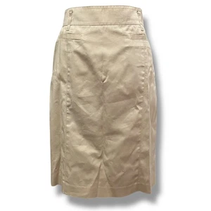 Ann Taylor Skirt Size 8 Beige Twill A-line with Pockets Above the Knee Length - Picture 1 of 10