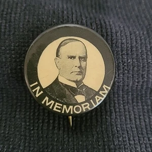 McKinley In Memoriam Foto Pinback Pulsante 1,25" Assassinio Presidenziale - Foto 1 di 4