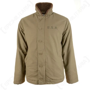 Repro WW2 USN Naval Deck Jacket - American Navy Army All Sizes New - Picture 1 of 7