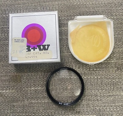Vintage B+W Camera Lens Filter 49mm Spot Lens w/ Original Box & Case - Image 1 of 4