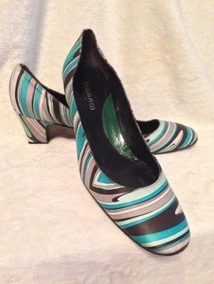 Zapatos de tacón EMILIO PUCCI - 39 VERDE Y GRIS Foto 1 de 4