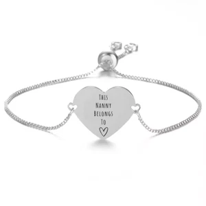 Personalisiertes Armband Nanny Mama Papa Opa Gehör Familie Gravur Name Geschenk - Bild 1 von 4