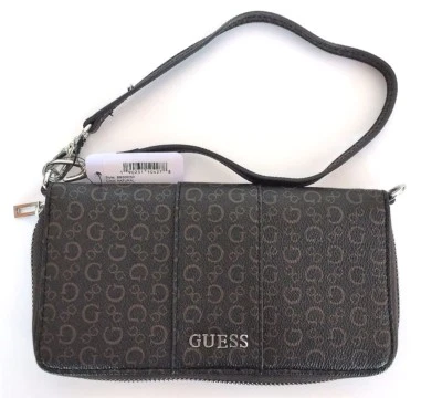 Nuevo GUESS Prendas Marrón Natural Saffiano PVC,Cremallera Con ,Cartera,Bolso, - Imagen 1 de 4