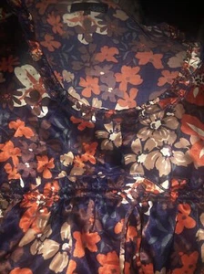 ASOS Satin Silly Dress Mini Short Detail Round Neck Floral Print Autumn Winter - Picture 1 of 1
