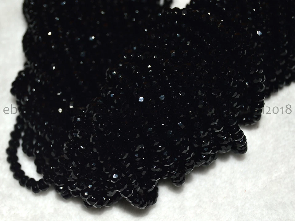 Cuentas sueltas de ábaco rondelle de piedras preciosas multicolores facetadas naturales de 2x4 mm 15" Foto 1 de 4