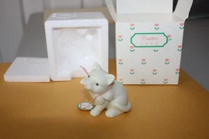 Gatto porcellana bisque pasqua DEPT 56 vintage 1999 23861 ottime condizioni - Foto 1 di 4